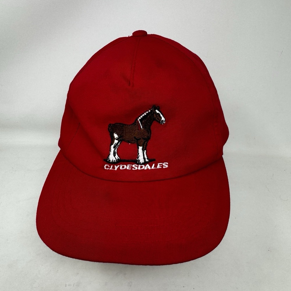 CLYDESDALE Red Snapback Hat Cap Embroidered Horse